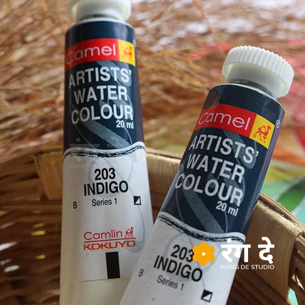 Buy Camlin Indigo Watercolour Shades online from Rang De studio