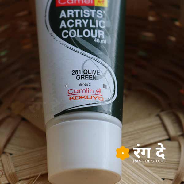 Buy Camlin Olive Green Artists Acrylic Colours Online from Rang De Studio